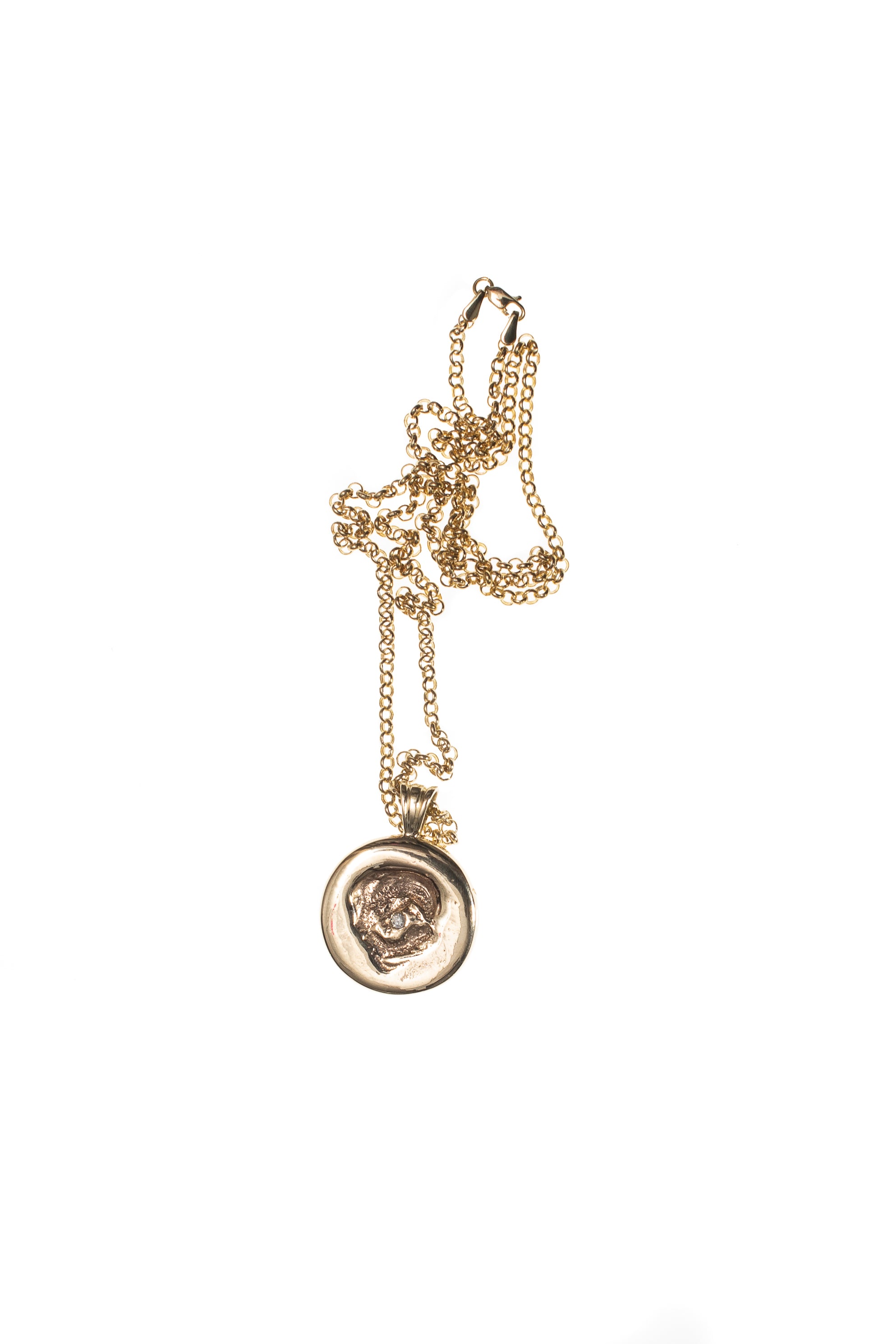 14K GOLD DIAMOND OSTREA NECKLACE